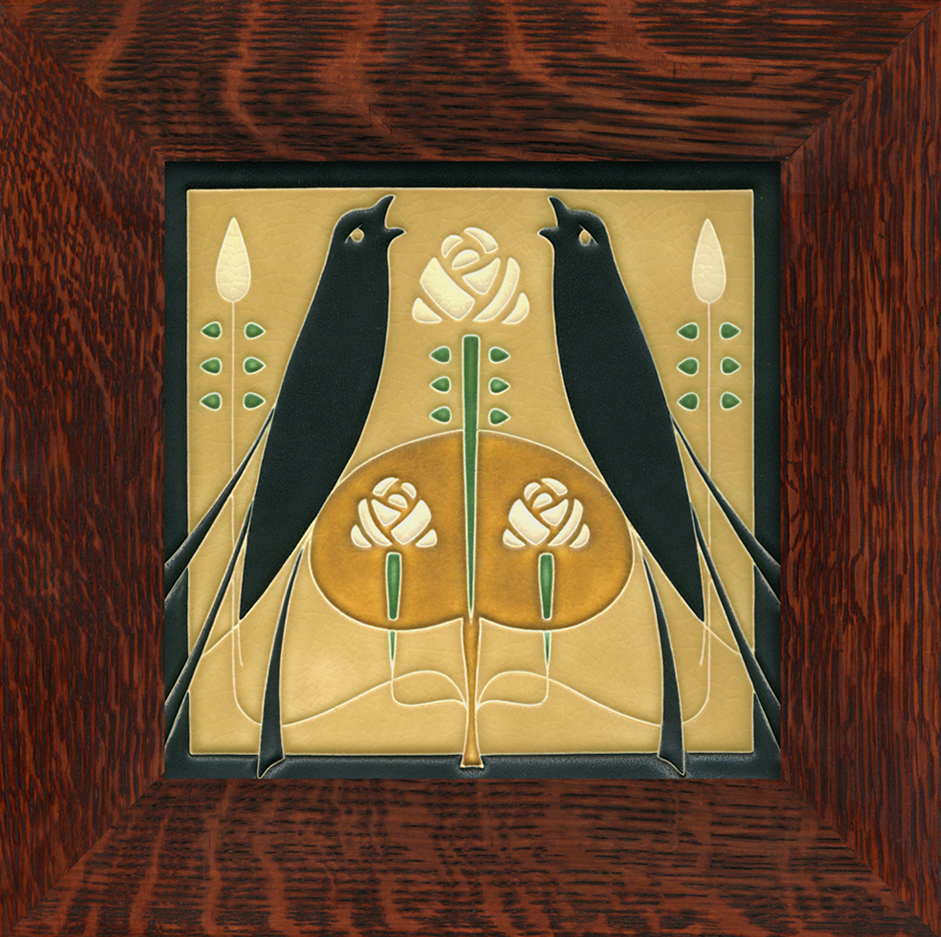 Motawi 8868 8x8 Songbirds Tile - Jade - Signature Finish - Oak Park Home & Hardware