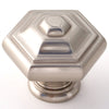 Geometric Series 1.25'' 6 Sided Knob - Satin Nickel - Oak Park Home & Hardware