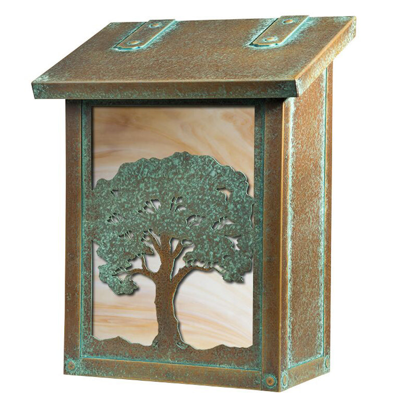AF-3121 Vertical Mailbox with Oak Tree Filigree - Oak Park Home & Hardware