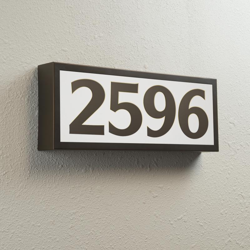 AF-L51B Lexington Illuminated Address Plaque - 4 Numbers - Oak Park Home & Hardware
