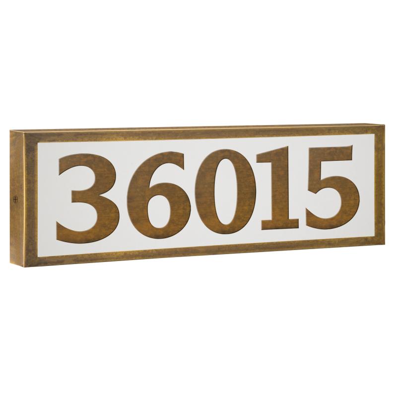AF-L52B Lexington Illuminated Address Plaque - 5 Numbers - Oak Park Home & Hardware
