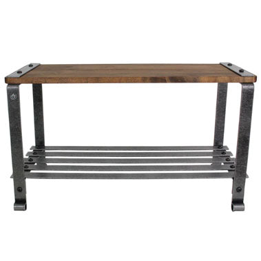 Craftsman Multi-purpose Bench w/ Solid Wood Top & Hammered Steel