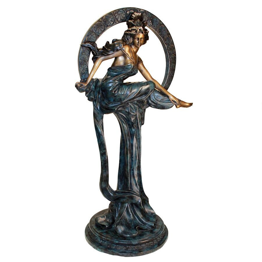 AS24573 Alphonse Muchas Maiden of the Arts Cast Bronze Garden Statue - Oak Park Home & Hardware