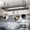 PR39 HS All Bars Ceiling Pot Rack with 12 Hooks in Hammered Steel
