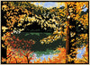 Autumn Pond Matted Print - Oak Park Home & Hardware