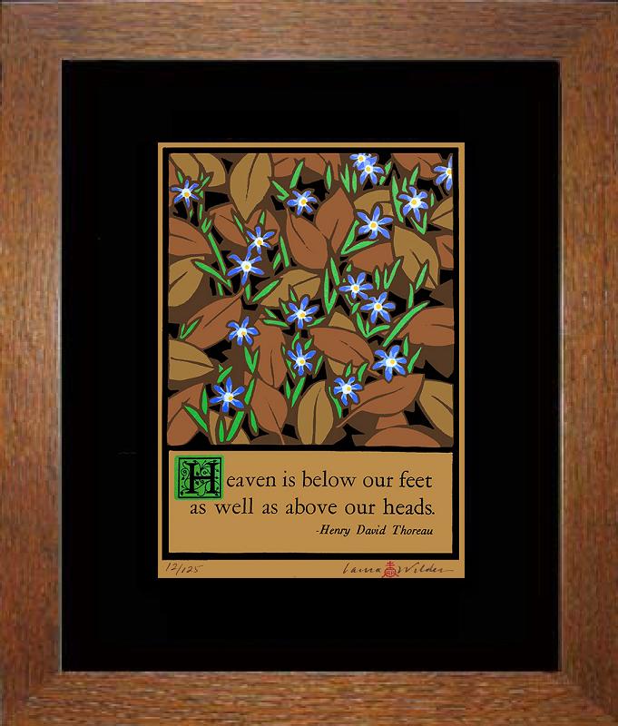 Blue Flowers Framed Print - Oak Park Home & Hardware