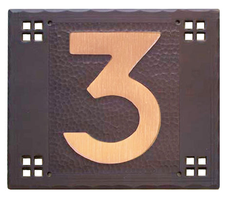 P1-C003PFC-1 Pacific Style House Marker - 1 Number - Oak Park Home & Hardware