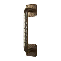 C042 Hammered Door Pull - With Backplate - Oak Park Home & Hardware