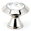 Contemporary Crystal Series-Clear Crystal/Polished Nickel 1.25'' Knob - Oak Park Home & Hardware