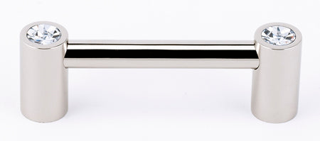 Contemporary Crystal Series-Clear Crystal/Polished Nickel 3'' Pull - Oak Park Home & Hardware