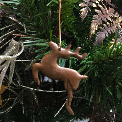 CCORD Hand Hammered Copper Reindeer Christmas Ornament - Oak Park Home & Hardware