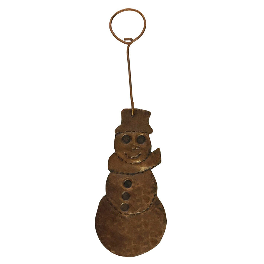 CCOSM Hand Hammered Copper Snowman Christmas Ornament - Oak Park Home & Hardware
