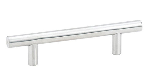 S62007SS Emtek Stainless Steel Bar Cabinet Pull - 8 Inch CTR - Oak Park Home & Hardware
