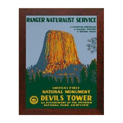 Devil's Tower National Monument WPA Framed Poster - Oak Park Home & Hardware
