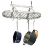 DR4-SS Gourmet Classic Oval Ceiling Pot Rack in Stainless Steel - Oak Park Home & Hardware
