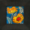 Desert Poppy Bloom Art Tile - Oak Park Frame - Ebony Finish