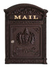 E6RB Victorian Style Mailbox - Rust Brown - Thumb Latch Only - Oak Park Home & Hardware