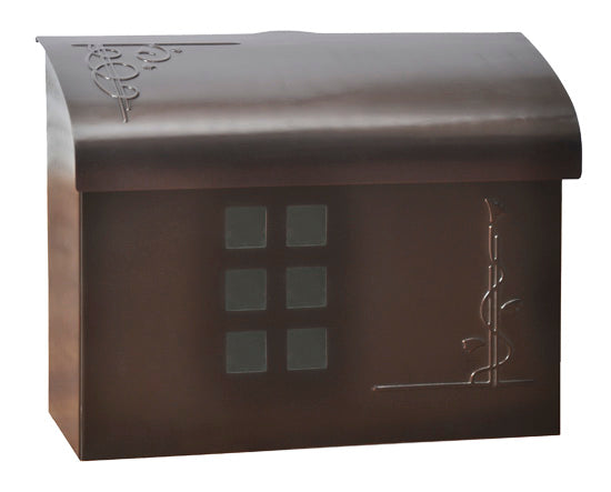 E7BZ Arts & Crafts Style Mailbox - Bronze - Oak Park Home & Hardware