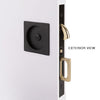 2185 Emtek Square Pocket Door Mortise - Privacy Function - Oak Park Home & Hardware