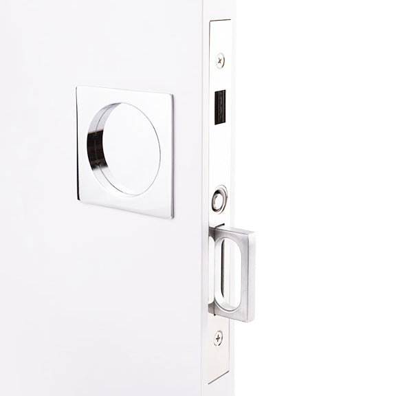 2186 Emtek Square Pocket Door Mortise - Dummy Function - Oak Park Home & Hardware