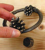 F-DRKNCK-RNG-P Lodgepole Pine Cone Ring Style With Post Door Knocker - Oak Park Home & Hardware