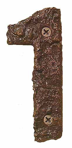 F-NUMBER-1 Rustic Cast Bronze Number 1 - Oak Park Home & Hardware