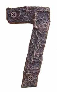 F-NUMBER-7 Rustic Cast Bronze Number 7 - Oak Park Home & Hardware