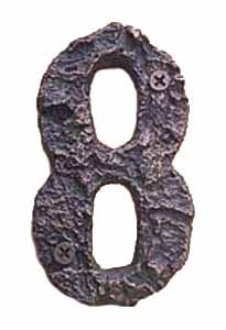F-NUMBER-8 Rustic Cast Bronze Number 8 - Oak Park Home & Hardware