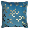 Frank Lloyd Wright FI-1057 DS Imperial Squares Pillow - Teal