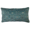 Frank Lloyd Wright FI-1099 DS Textile Block Embroidered Pillow - Teal