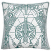 Frank Lloyd Wright FO-1108 Imperial Hotel Design Pillow - Teal