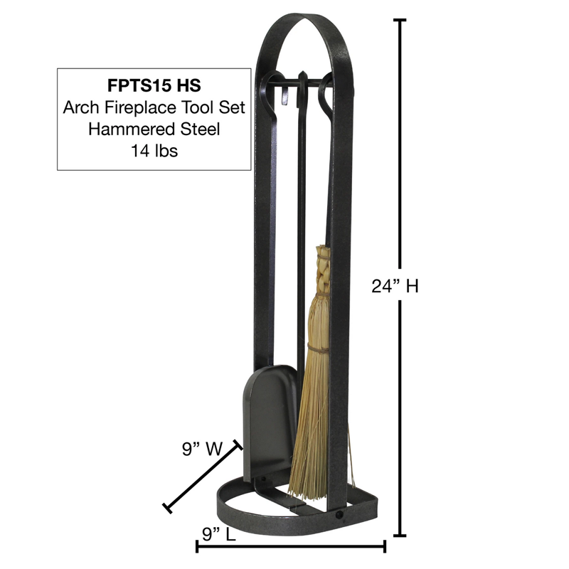 FPTS15 Arch Fireplace Tool Set - Oak Park Home & Hardware