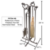 FPTS4 Rolled Eye 4-Piece Fireplace Tool Set - Oak Park Home & Hardware