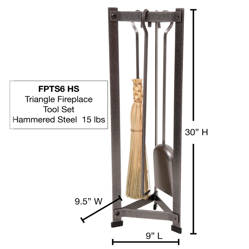 FPTS6 Triangle Fireplace Tool Set - Oak Park Home & Hardware
