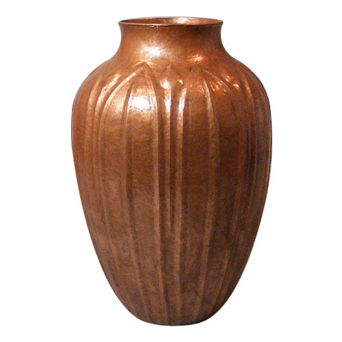 FZ-114 Grueby Faience Style Copper Vase - Oak Park Home & Hardware