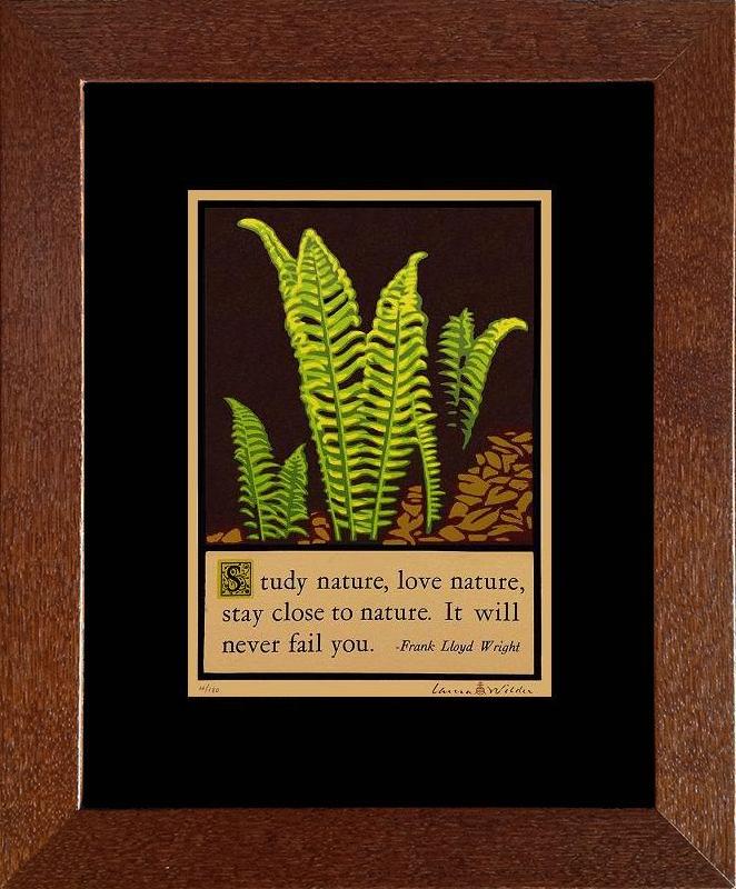 Ferns Mini Giclee Framed Print - Oak Park Home & Hardware