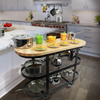 GI1-HS Gourmet Island in Hammered Steel - SOLD OUT - Oak Park Home & Hardware
