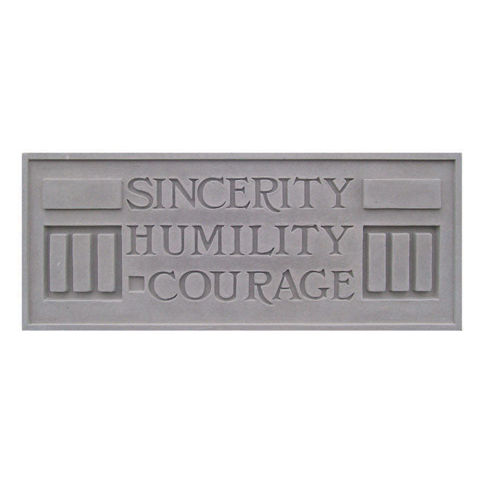 Sincerity Humility Courage Plaque - Oak Park Home & Hardware