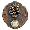 F-DRBELL-LOGLP Log End With Open Lodgepole Pine Cone Bronze Doorbell - Oak Park Home & Hardware