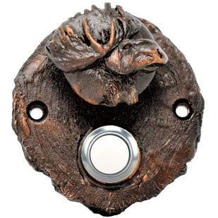 Log End Moose Bronze Doorbell - Oak Park Home & Hardware