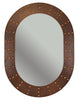 MFO3526-RI 35 Inch Hand Hammered Oval Copper Mirror with Hand Forged Rivets - Oak Park Home & Hardware