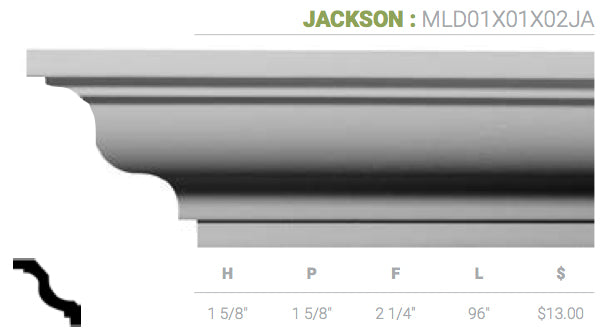MLD01X01X02JA Jackson Crown Moulding - Oak Park Home & Hardware
