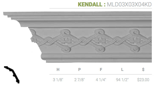 MLD03X03X04KD Kendall Crown Moulding - Oak Park Home & Hardware