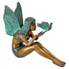 MP9222 Bird Fairy Cast Bronze Garden Statue - Small - Oak Park Home & Hardware