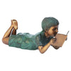 MP96327 Bookworm Boy-Garden Reader Bronze Statue - Oak Park Home & Hardware