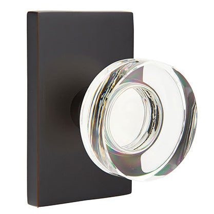 Modern Disc Crystal Knob-Brass - Oak Park Home & Hardware