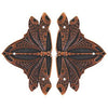 NHH-907-AC Dragonfly Hinge Plate Antique copper (sold in pairs) - Oak Park Home & Hardware