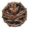 NHK-146-AC Maple Leaf Knob Antique Copper - Oak Park Home & Hardware