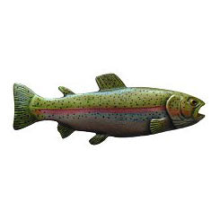 NHK-148-PHT-R Rainbow Trout Knob Hand-tinted Antique Pewter (Right side/faces left) - Oak Park Home & Hardware