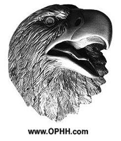 NHK-151-BP Proud Eagle Knob Brilliant Pewter - Oak Park Home & Hardware
